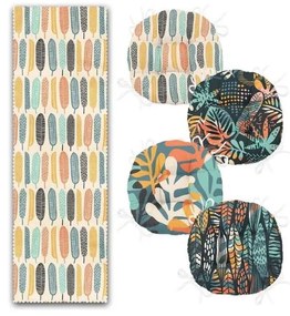 Комплект възгалвници за сядане и тишлайфер 5 бр. Long Leaves – Mila Home