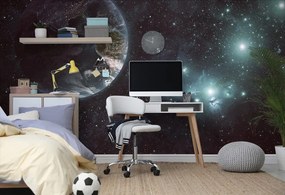 Самозалепващ тапет – Космос и земно кълбо