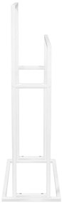 Свободностояща поставка за кърпи, бяла, 48x24x78,5 см, желязо