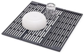 Сива регулируема пластмасова решетка за оттичане за мивка 43x13 cm Platform – Joseph Joseph