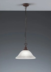 Тъмносиво метално висящо осветително тяло със стъклен абажур ø 33,5 cm Country – Reality