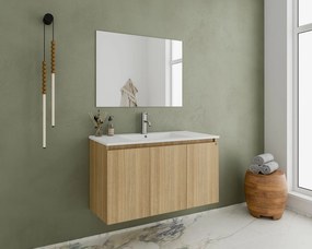 Комплект за баня Drop Verona 100 slim-Светъл натурален