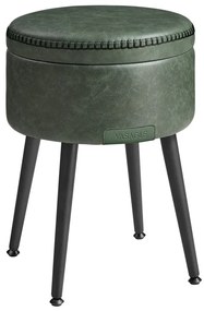 Кожена табуретка CORE зелена