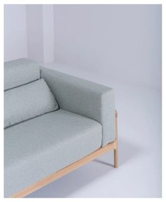 Синьо-сив диван с конструкция от дъбова дървесина , 240 cm Fawn - Gazzda