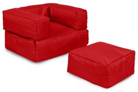 Червен детски фотьойл Nier - Floriane Garden