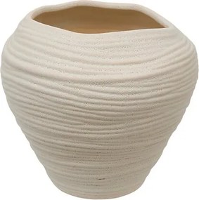 Ваза atmosphera Prudi, Керамика, Бял, 20 cm