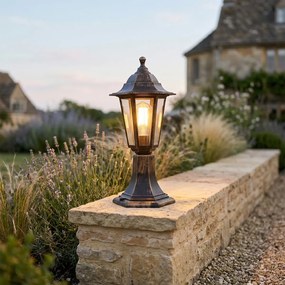 Външна лампа антично злато 42 см IP44 - New Haven