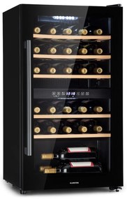 Klarstein Barossa 29 Duo, охладител за вино, 29 бутилки, 80 литра, 2 зони, управление с бутон