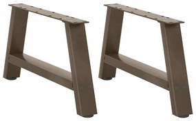 4012827 vidaXL Крака за масичка за кафе, А-образни, 2 бр., 70 x (30-31) см, стомана