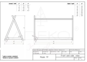 Легло за къща от борова дървесина Mila TP, 80 x 160 cm - Adeko