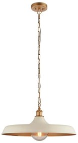 Endon 99999 - Полилей на верига SABIAN 1xE27/10W/230V кремав/златен