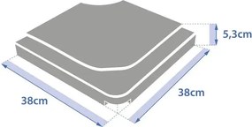 Тежест за страничен чадър Hesperide Stacio – стабилна и устойчива основа за чадър - Шисти / 15 kg