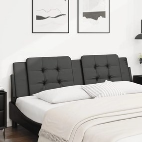 374873 vidaXL Мека табла за легло Zadar, черна, 180 см, изкуствена кожа