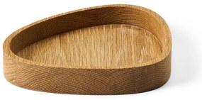 Декоративна дървена кутия за съхранение в естествен цвят 18x16x3 cm Curve M – LIND DNA