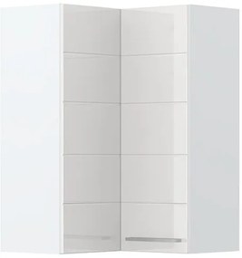 Висящ ъглов шкаф Hudson V9-UG-2K-White - White glossy