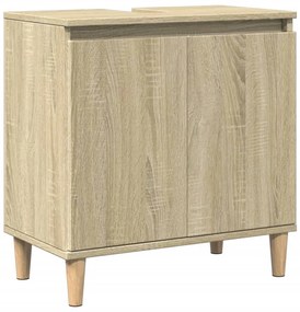 847407 vidaXL Шкаф за мивка, дъб сонома, 58x33x60 см, инженерно дърво