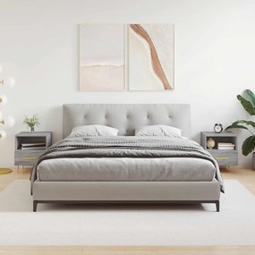 827417 vidaXL Нощни шкафчета 2 бр сив сонома 40x35x47,5 см инженерно дърво