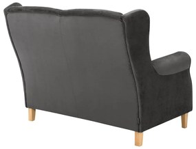 Антрацитен кадифен диван , 139 см Lorris - Max Winzer