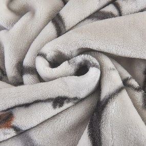 Сиво единично спално бельо от микроплюш 140x200 cm Ronja – My House