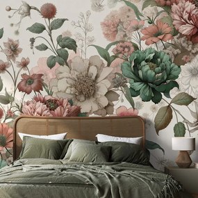 Тапет – Винтидж пастелни цветя