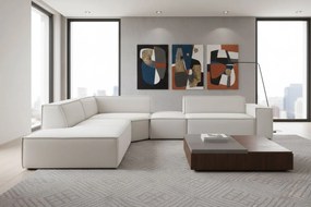 Ъглов диван Fubu L–Екрю–Ляв