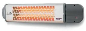 Кварцова печка за баня TESY QH 04 120, 1200W, 10 м2,  2 степени, Регулируем наклон, Защита от водни пръски, Стенен монтаж, Сив