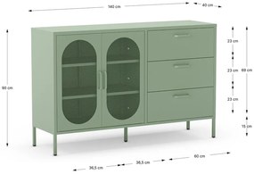 Скрин в цвят мента 140x90 cm Diora – Marckeric