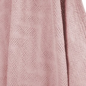 Розово плетено бебешко одеяло от органичен памук 80x80 cm Lil Planet - Roba