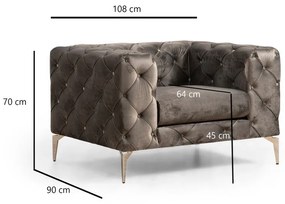 Антрацитен фотьойл Como – Artie