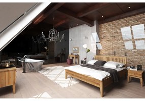 Дъбово двойно легло 160x200 cm Odys - The Beds