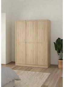 Гардероб в дъбов декор в естествен цвят 147x200 cm Billund - Tvilum