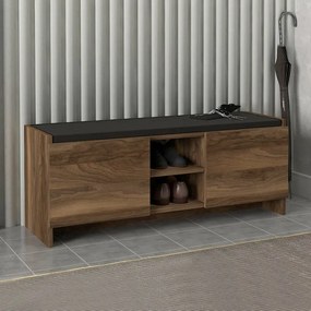 Меламинов шкаф за обувки Verly в цвят орех 110x33.2x43см.