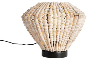 Ориенталска настолна лампа бежова с мъниста - Moti