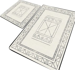 Кремави килими за баня в комплект 2 бр. 60x100 cm Touch – Foutastic