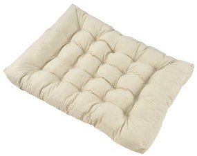 Възглавница седалка за мебели от палети, 120 x 80 x 12 cm Кремав, Водонепромокаем материал