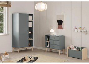 Детска библиотека сиво-зелена 70x42x35 cm Esteban – Marckeric