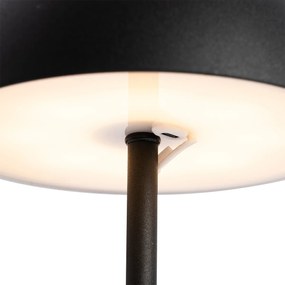 Външна настолна лампа черна акумулаторна 3-степенна димируема - Keira