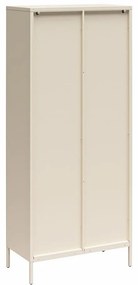 Кремава метална витрина 80x186x40 cm Luna – Støraa