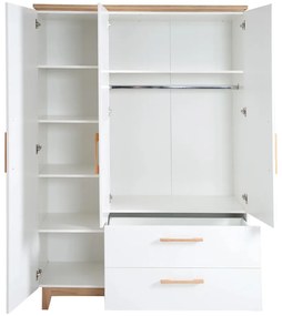 Бял детски гардероб от дъб 135x200 cm Finn - Roba