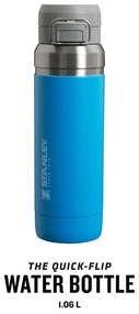 Синя термо бутилка от неръждаема стомана 1,06 l QUICK FLIP Azure – Stanley