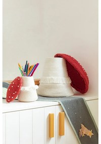 Текстилна детска кошница за играчки в червен и кремав цвят ø 38x33 cm Big Mushroom – Lorena Canals