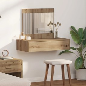 Sonata H Стена Закачен Тоалетен Стол Занаячен Дъб 83x40x70 см