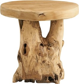 Кръгла странична масичка от масивно тиково дърво ø 40 cm Palena – House Nordic