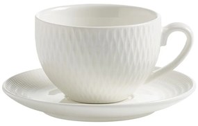 Бяла порцеланова чаша с чинийка , 100 ml Diamonds - Maxwell &amp; Williams