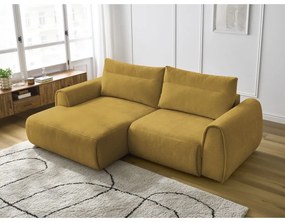 Ъглов диван в цвят жълта охра Aden – Bobochic Paris