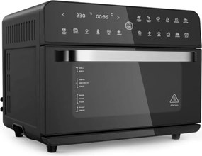 Мултифункционална фурна с горещ въздух ZEPHYR ZP 1441 V Deluxe  ZEPHYR, 25 литра, 1800W, 12 функции, Таймер, Черен - Black