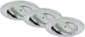 Briloner 7296-039 - Комплект от 3 вградени LED таванни осветителя за баня LED/6,5W/230V IP23