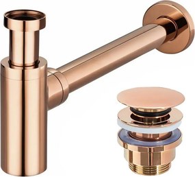 REA-A8541 - Сифон за умивалник с CLICK-CLACK изпускател, розово злато