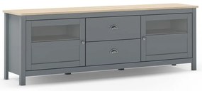 Маса за телевизор сиво-зелена от масивен бор 180x59x40 cm Misti – Marckeric