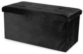 Черна кадифена табуретка – Compactor